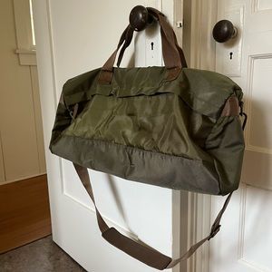 Goodfellow olive green nylon duffle bag